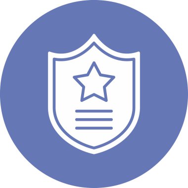 Polis rozeti. Web simgesi basit illüstrasyon