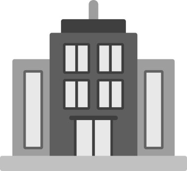 bina simgesi, vektör illüstrasyonu basit tasarım 