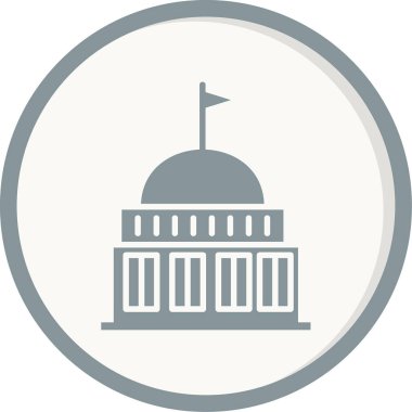 Parlamento binası simgesi, vektör illüstrasyonu 