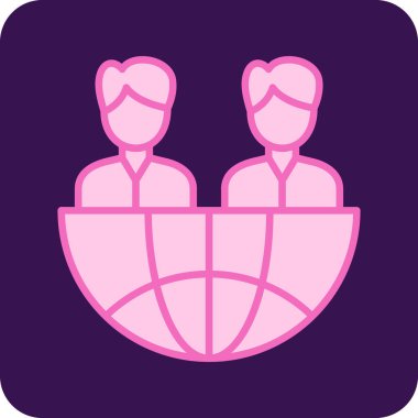 Basit bir Global simgesi. vektör tasarımı