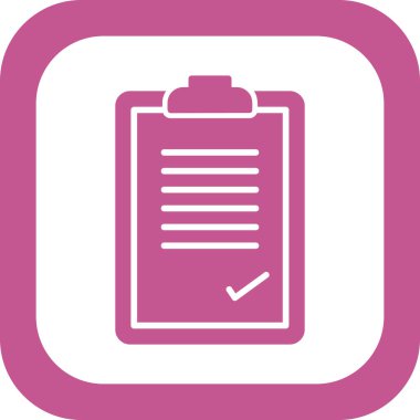 Web kullanımı için tasarlanmış kontrol listesi sembolünün grafiksel çizimi.