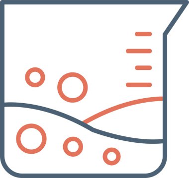 Beaker modern simgesinin vektör illüstrasyonu                          
