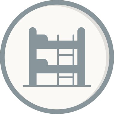 Bunk Bed web simgesi vektör illüstrasyonu