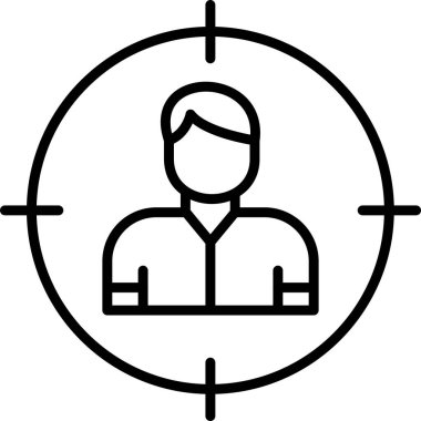 Hedef Seyirci, kullanıcı vektör vektör çizimi 