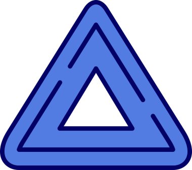 Tehlike işareti simgesi, basit vektör illüstrasyonu 