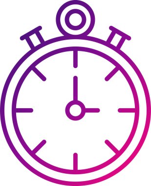 Kronometre simgesi, vektör illüstrasyonu basit tasarım