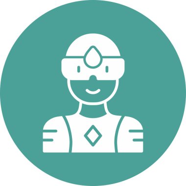 Süper kahraman ağ simgesi, vektör illüstrasyonu