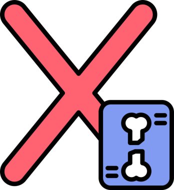 Alfabe çizimi için soyut renk büyük harf X harfi ve X-Ray