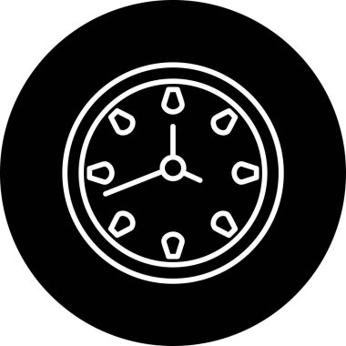 Saat web simgesi, vektör illüstrasyonu