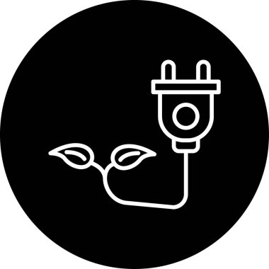  Eko Güç dolgu ikonu vektör çizimi