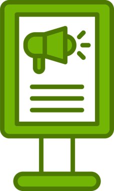 Poster. Web simgesi basit illüstrasyon