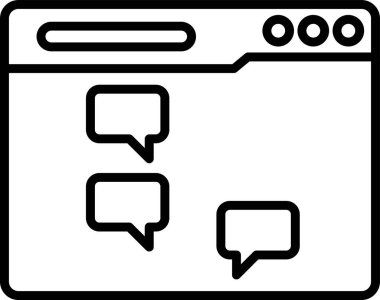 Sohbet mesajı vektör illüstrasyonu