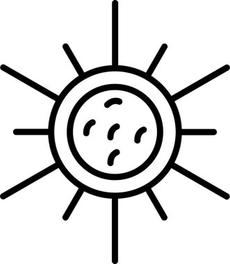 Bakteri simgesi, vektör illüstrasyonu basit tasarım