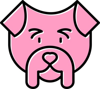 Bulldog logosu. safkan hayvan karakteri simgesi. 