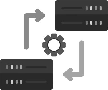 Veri Eşzamanlama web simgesi vektör çizimi