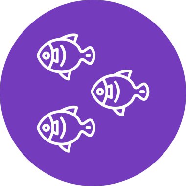 Balıklar. Web simgesi basit illüstrasyon