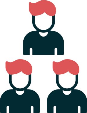 Takım çalışması. Web simgesi basit illüstrasyon