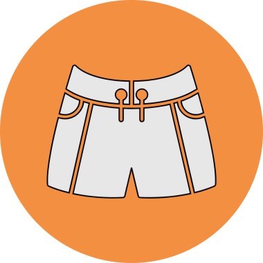 Şort. Web simgesi basit illüstrasyon 