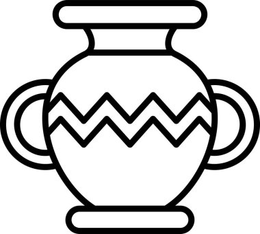 Vazo. Web simgesi basit illüstrasyon