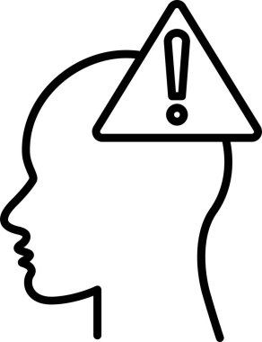 Dikkat! Web simgesi basit illüstrasyon