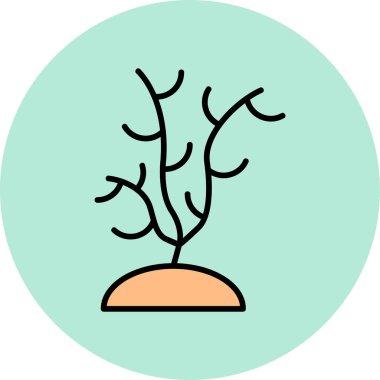 Mercan Ağı simgesi, basit vektör illüstrasyonu 