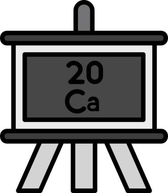 Kalsiyum element simgesi, vektör illüstrasyonu 