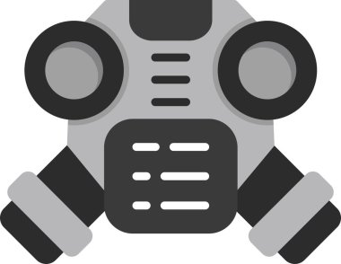 Gaz Maskesi ağ simgesi vektör çizimi