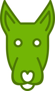 Bull Terrier köpek simgesi vektör illüstrasyonu