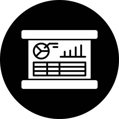 sunum simgesi, vektör illüstrasyonu basit tasarım