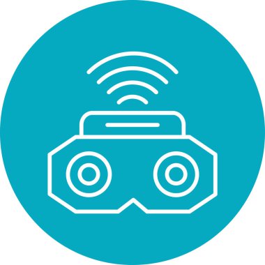 Oculus Yarığı. Web simgesi basit illüstrasyon