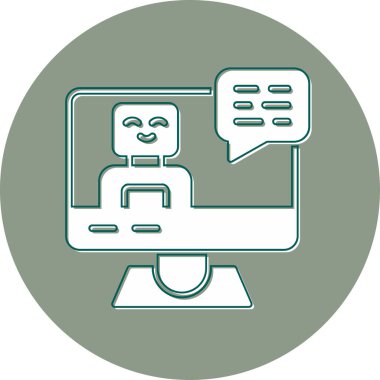 Robot. Web simgesi basit illüstrasyon