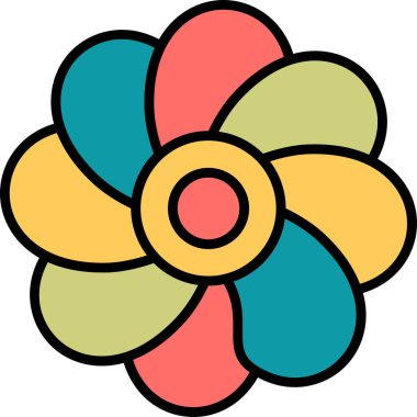 Oleander çiçeği. Web simgesi basit illüstrasyon 