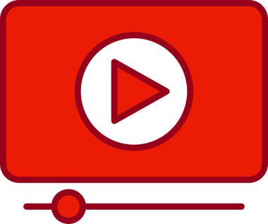 Dijital video oynatıcı. soyut renk web simgesi