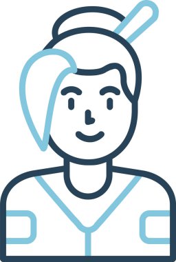 kadın web simgesi vektör illüstrasyonu