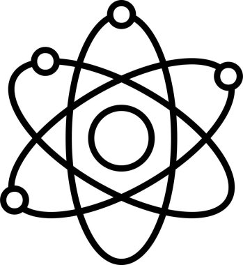 atom. Web simgesi basit illüstrasyon