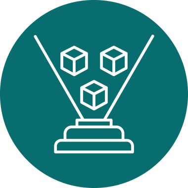 Hologram. Web simgesi basit illüstrasyon