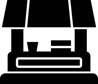 Gıda Stall Web simgesi vektör illüstrasyonu