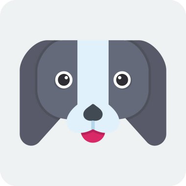 Japon Chin köpek simgesi, vektör illüstrasyonu