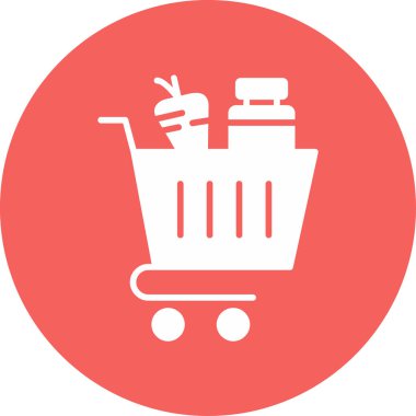 alışveriş sepeti web simgesi, illüstrasyon vektör 