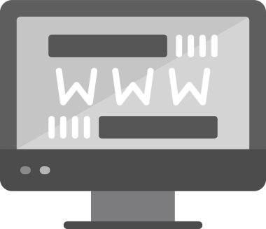 Web sitesi simgesi, vektör illüstrasyonu basit tasarım