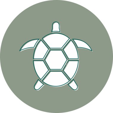 Kaplumbağa. Web simgesi basit illüstrasyon