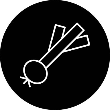 Pırasa web simgesi vektör illüstrasyonu