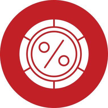 İndirim simgesinin vektör illüstrasyonu, yüzde