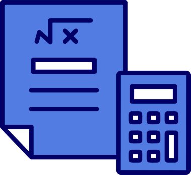 Matematik. Web simgesi basit illüstrasyon