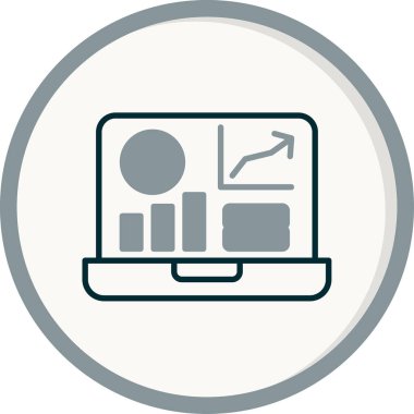 Kârlı bar tablosu vektör simgesi. 