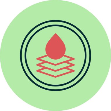 Su geçirmez yüzey çizgisi simgesi. Su geçirmez sembol kavramı beyaz arkaplanda izole edilmiş. Vektör illüstrasyonu