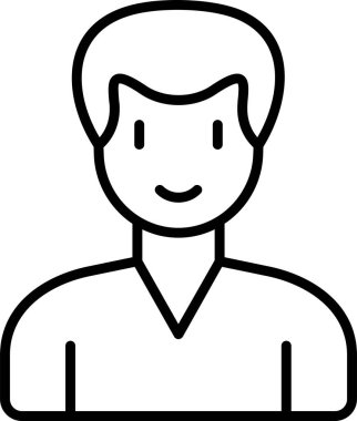 Adamım. Web simgesi basit illüstrasyon 