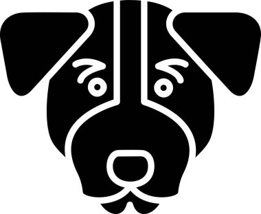 Jack Russell Terrier ikon vektör çizimi