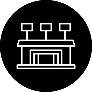 Stadyum. Web simgesi basit illüstrasyon