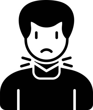 Tiroid. Web simgesi basit illüstrasyon